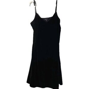 Pajamagram Y2K Velvet Black Mini Dress Sexy Sleepwear Witchy Whimsigoth Large